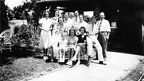 standing-Juanita, Ethlyn, Onie, Roger, Edna, Grover, sitting-Irene, Nita, Joyce, ---, Giles at Poplar Springs late 1930s