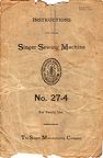 Singer 27-4 manual - cover page
