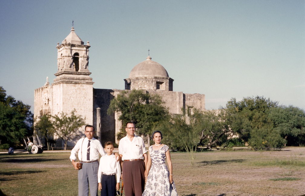 Jack, Jesse Jr, Jesse Sr and Juanita in Mexico 1955