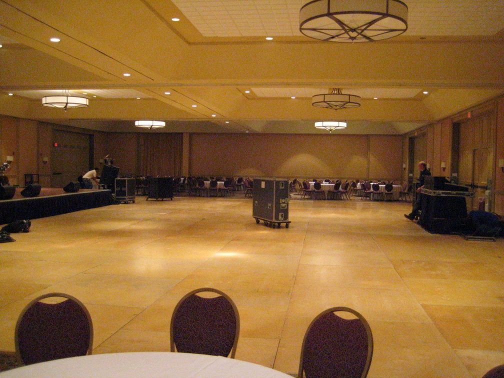 Setting up the ballroom