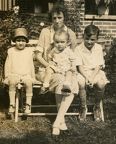 Ora Ethel Hasty with children Ethlyn Claire, Giles, and William Jr 1927 cropped