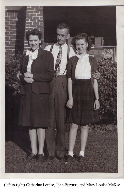 Catherine, Burruss, and Mary Louise McKee mid 1940s