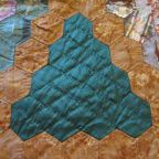 Lydia Jane's quilt green triangle