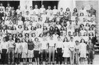 Meridian school class abt 1947 right B&amp;W